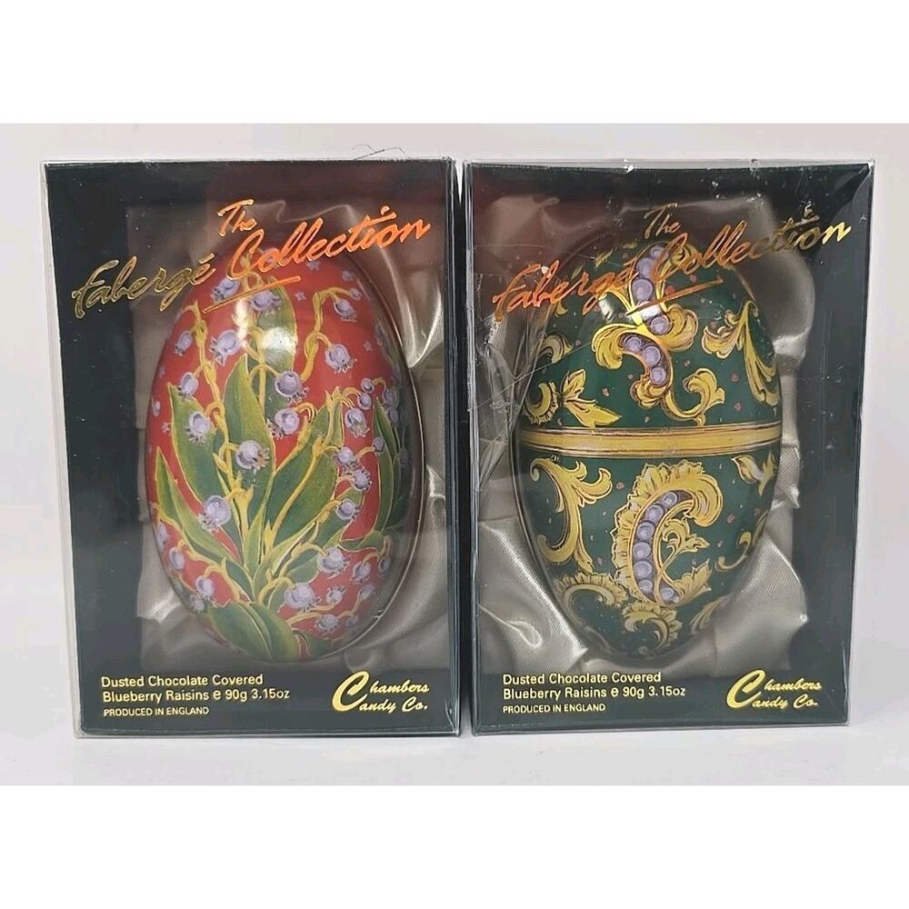 Faberge‎ Collection Chambers Candy Co Tin Egg Floral w/Box 4.5” X 2.75" England